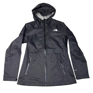 The North Face Womens DryVent Rain Jacket Black Hooded Waterproof Shell XS